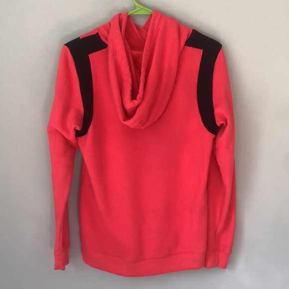 PINK Victoria’s Secret Coral Black Hoodie - Picture 3 of 4